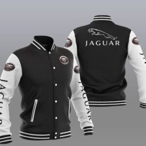 Jaguar Black White Varsity Baseball Jacket