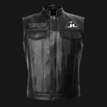 Jeep Wrangler Black Leather Vest