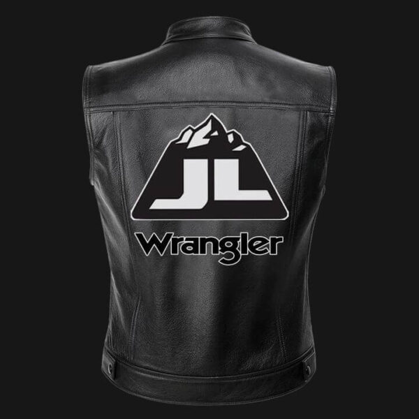 Jeep Wrangler Black Leather Vest