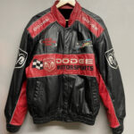 Jeff Hamilton Dodge Nascar Leather Jacket