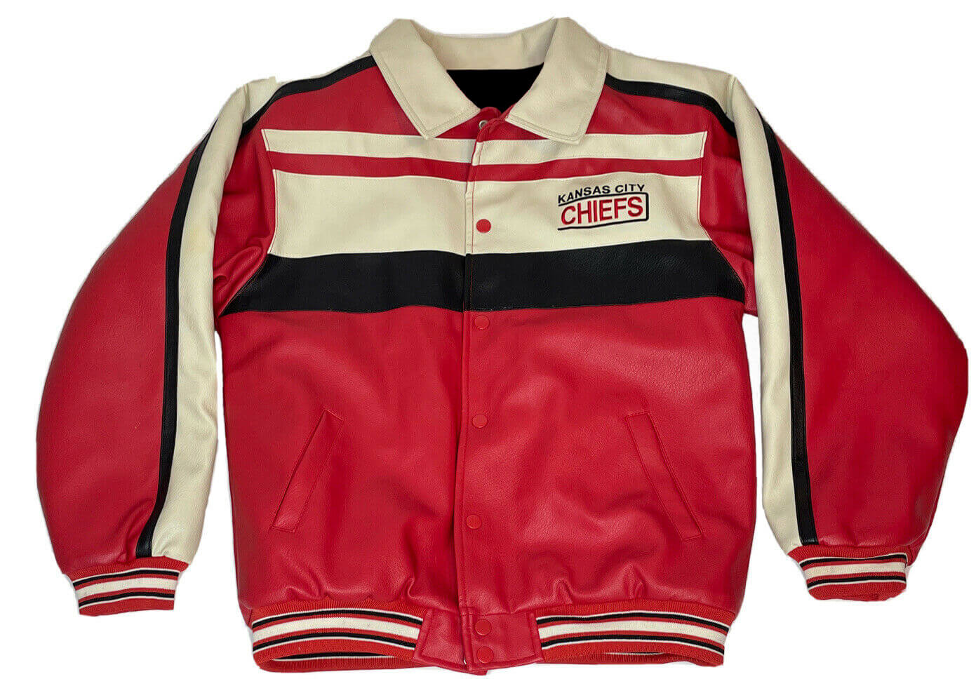 Kansas City Chiefs NFL Football Leather Jacket Maker of Jacket