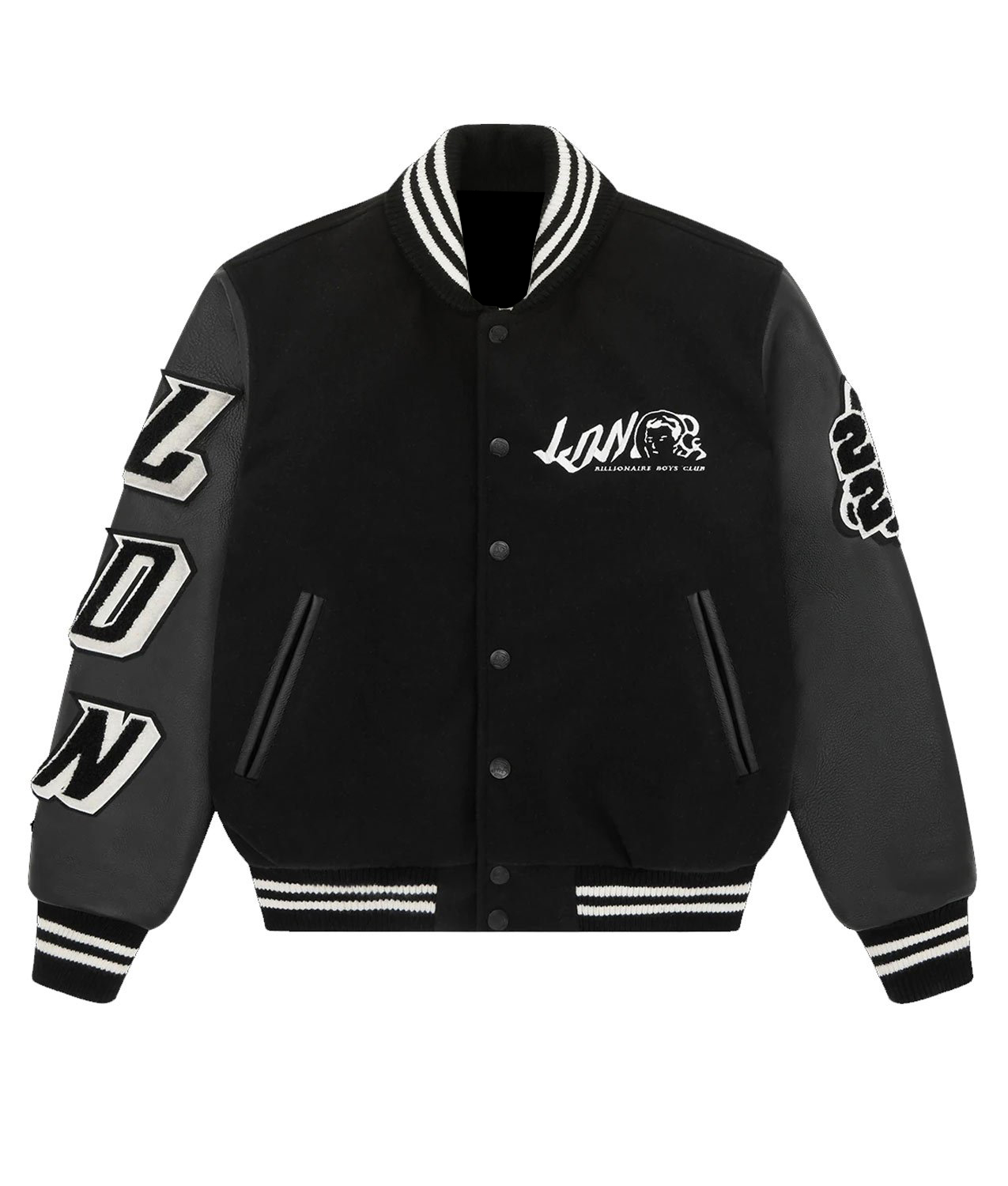 LDN Billionaire Boys Club Black Varsity Jacket (5) LDN Billionaire Boys Club Black Varsity Jacket