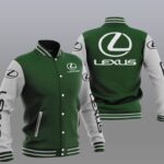 Lexus Green White Varsity Baseball Jacket