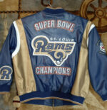 Los Angeles Rams Super Bowl Champions Leather Jacket