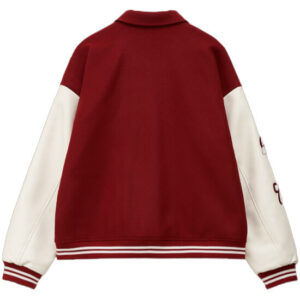 MAMC Red White Street Style Varsity Jacket