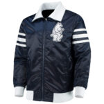 MLB Navy Chicago Cubs The Captain III Satin Jacket