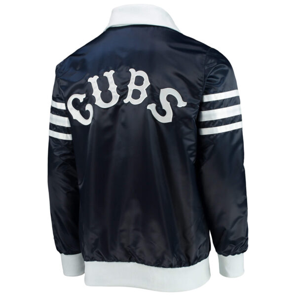 MLB Navy Chicago Cubs The Captain III Satin Jacket