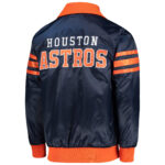 MLB Navy Houston Astros The Captain II Satin Jacket