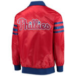 MLB Philadelphia Phillies Captain II Red Zip Satin Jacket