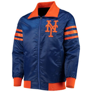 MLB Royal New York Mets The Captain II Satin Jacket