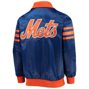 MLB Royal New York Mets The Captain II Satin Jacket