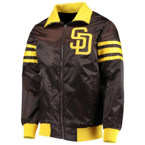 MLB San Diego Padres The Captain II Brown Satin Jacket