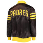 MLB San Diego Padres The Captain II Brown Satin Jacket