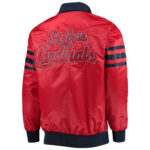 MLB St Louis Cardinals Captain II Red Zip Satin Jacket