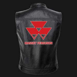 Massey Ferguson Black Leather Vest