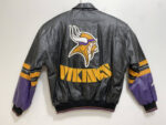 Minnesota Vikings Multicolor Football Leather Jacket