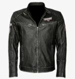 Mustang Black Bomber Leather Jacket