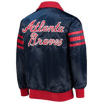NFL Atlanta Braves The Captain II Navy Satin Jacket
