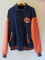 NFL Chicago Bears Blue And Orange Varsity Jacket
