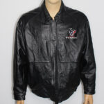 NFL Houston Texans Black Leather Jacket