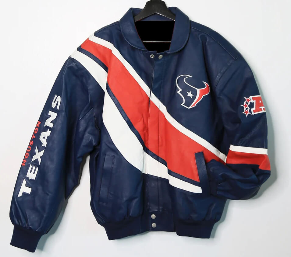 NFL Houston Texans Jeff Hamilton Leather Jacket (1) NFL Houston Texans Jeff Hamilton Leather Jacket