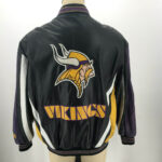 NFL Minnesota Vikings Black Football Leather Jacket