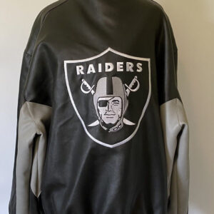 NFL Oakland Raiders Black Leather Jacket