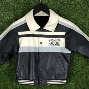 NFL Oakland Raiders Multicolor Leather Jacket