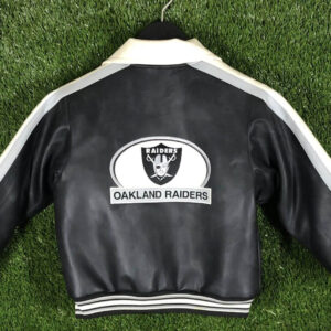 NFL Oakland Raiders Multicolor Leather Jacket
