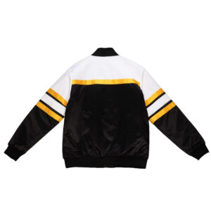 NFL Pittsburgh Steelers Black And White Satin Jacket