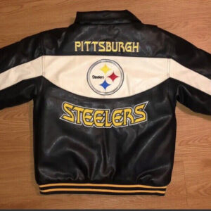 NFL Pittsburgh Steelers Leather Bomber Jacket