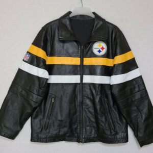 NFL Pittsburgh Steelers Tricolor Leather Jacket