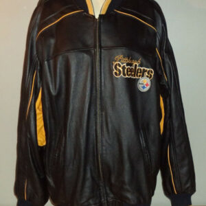 NFL Pittsburgh Steelers Zip Up Leather Jacket