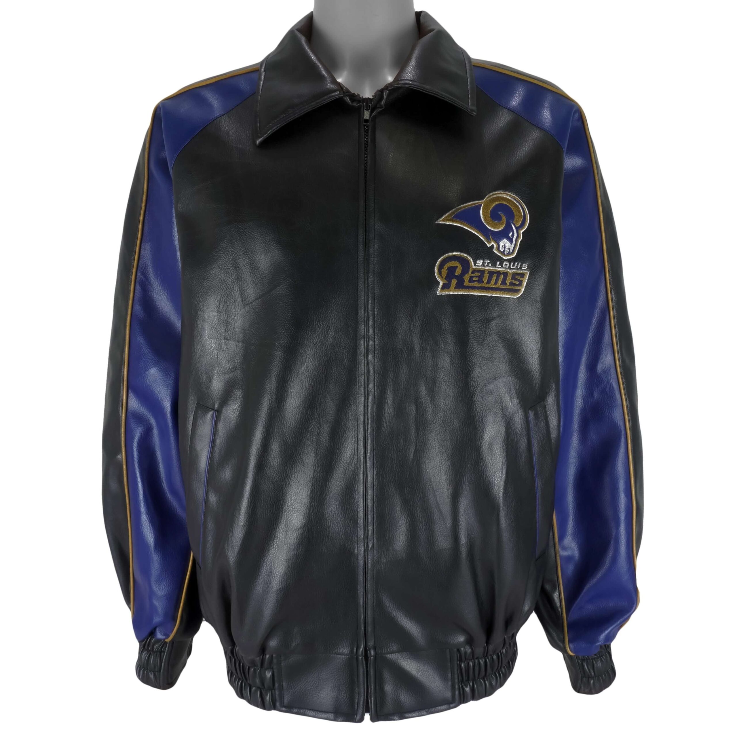 NFL St. Louis Rams Big Logo Leather Jacket - Maker of Jacket