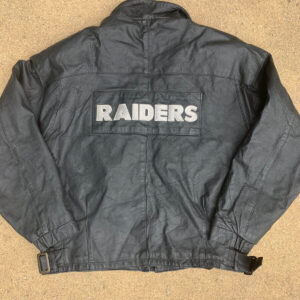 NFL Team Oakland Raiders Black Leather Jacket