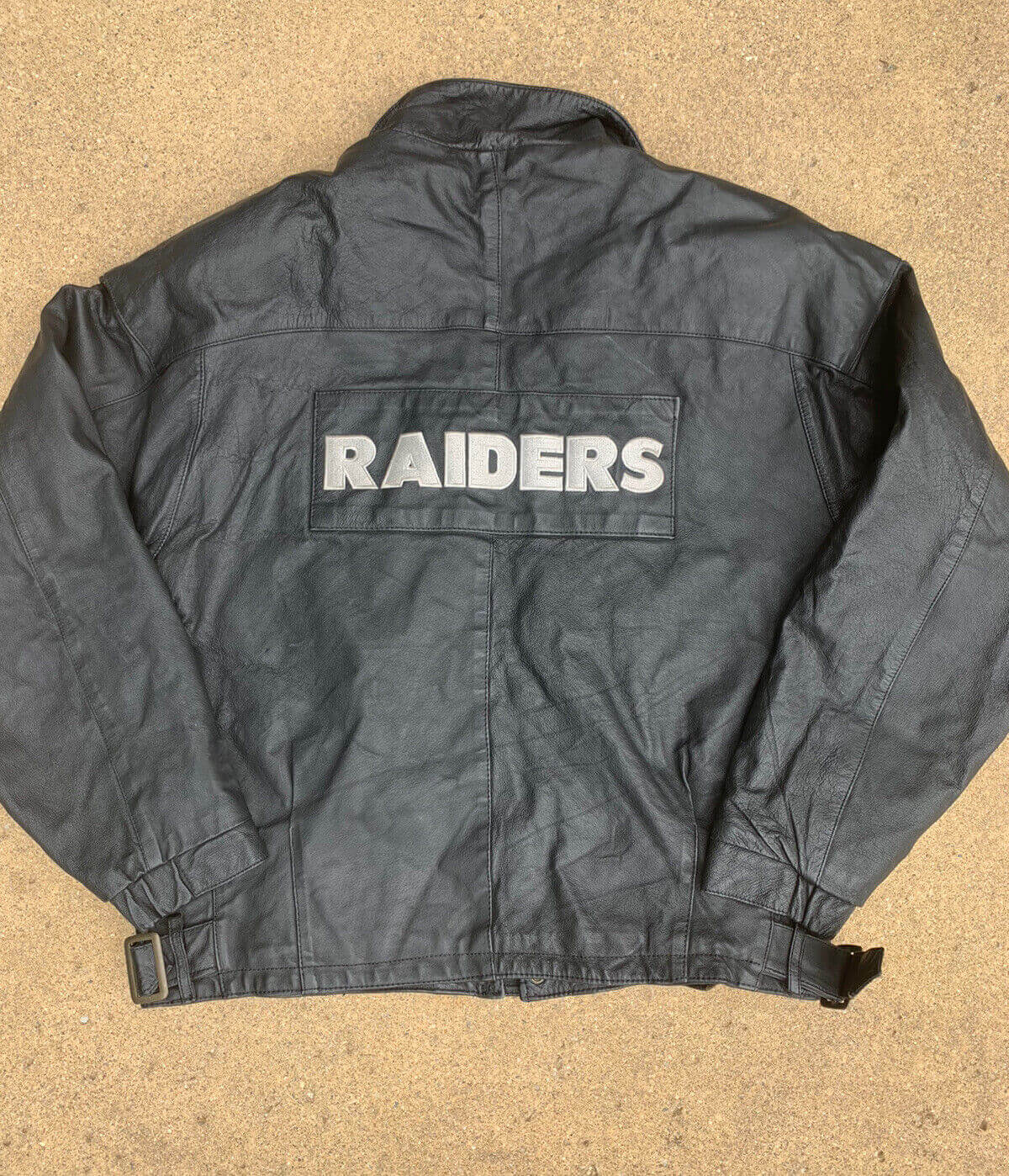 NFL Team Oakland Raiders Black Leather Jacket - Maker of Jacket