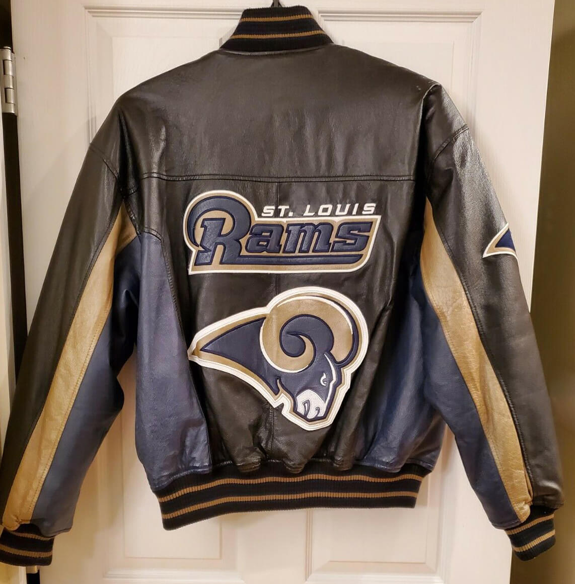 St. Louis Rams NFL Sports Faux Leather Jacket XL Football