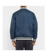 Neighborhood Printed Shell Navy Satin Jacket
