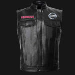 Nissan Motor Car Black Leather Vest
