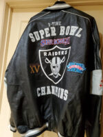 Oakland Raiders 3-Time Super Bowl Leather Jacket