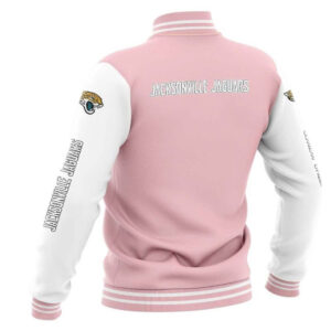 Pink NFL Jacksonville Jaguars Baseball Varsity Jacket