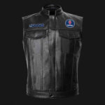 Saab Motor Car Black Leather Vest
