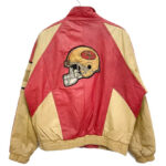 San Francisco 49ers Red And Cream Leather Jacket