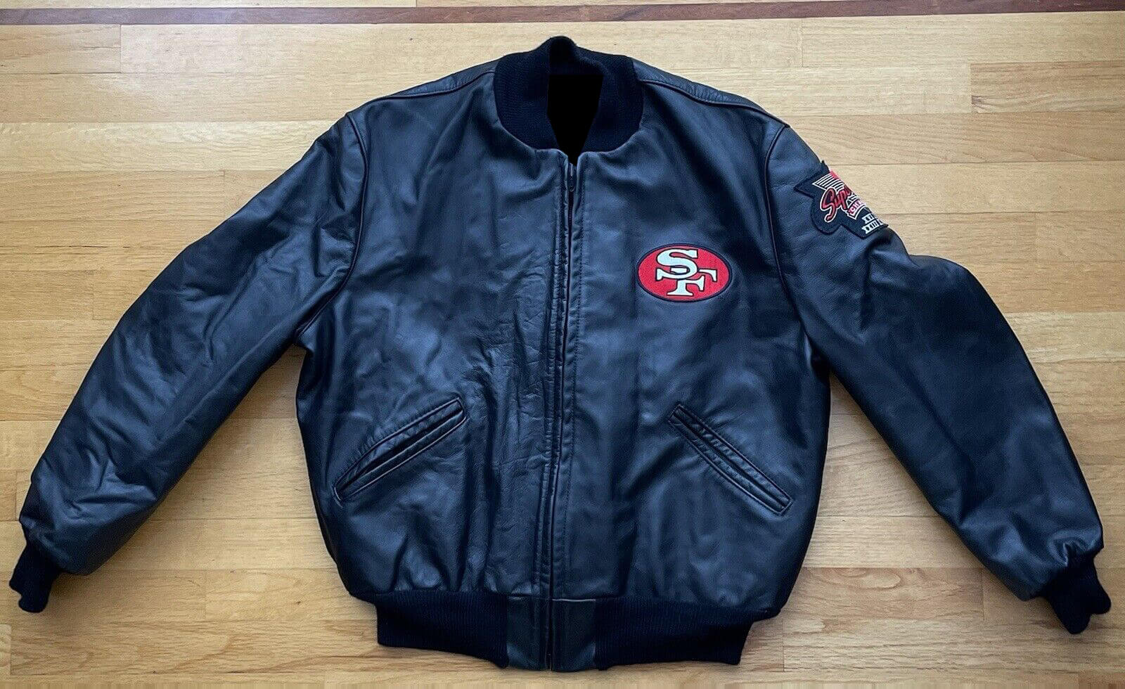 San Francisco 49ers Super Bowl Champs Leather Jacket (1) San Francisco 49ers Super Bowl Champs Leather Jacket