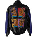 Scooby Doo Collared Bomber Leather Jacket