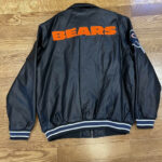 Vintage Black NFL Team Chicago Bears Leather Jacket