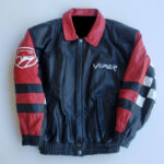 Vintage Dodge Viper Black Leather Jacket