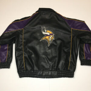 Vintage NFL Minnesota Vikings Football Leather Jacket