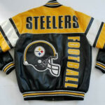 Vintage NFL Pittsburgh Steelers Football Leather Jacket