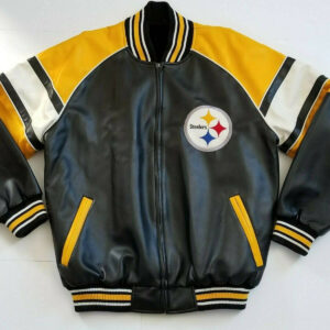Vintage NFL Pittsburgh Steelers Football Leather Jacket